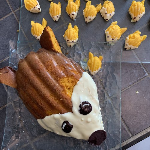 Moule à Madeleine Géante Chefclub Kids - Silicone XXL 26 Cm - Anti-Adhésif - Livraison Avec Ebook Recettes - Pour Four, Micro-ondes