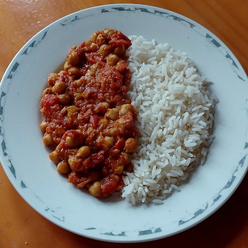 Recette Curry de pois chiche avec du riz et autres recettes