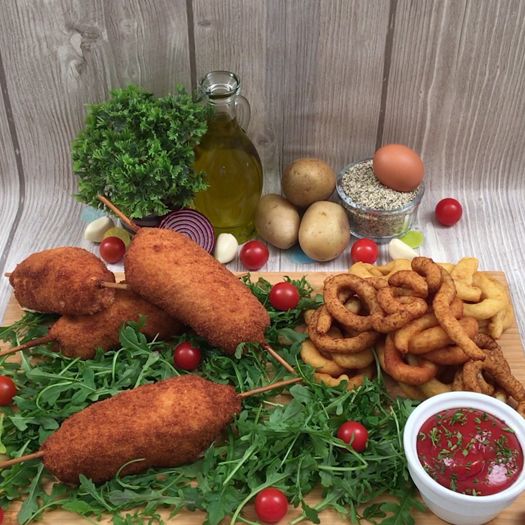 RezeptSelbstgemachte Kroketten mit Schnitzel-Spießen auf Chefclub ...