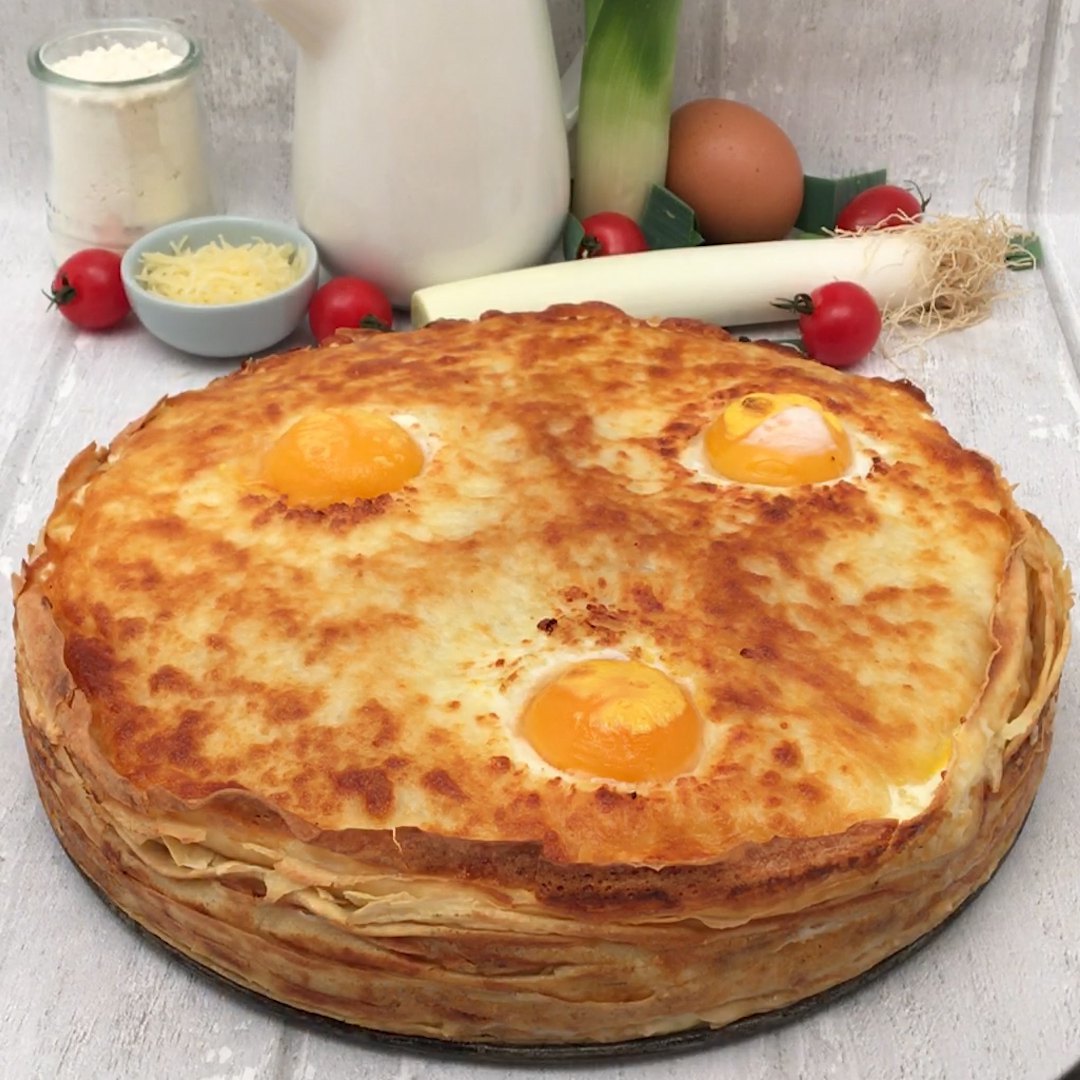 Gateau De Crepes Poireaux Saumon Et Autres Recettes Chefclub Original Chefclub Tv