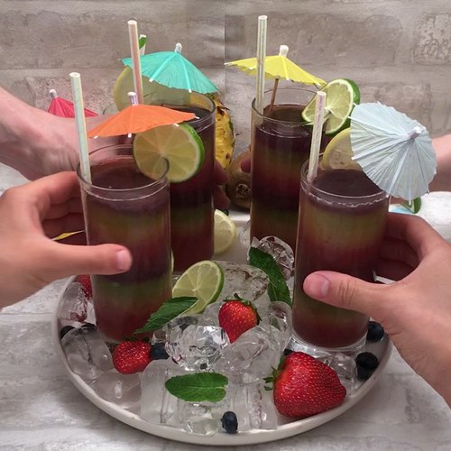 Frozen Rainbow Cocktails