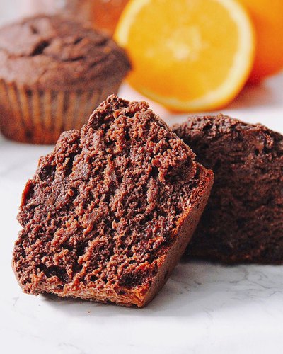 Muffins cacao orange
