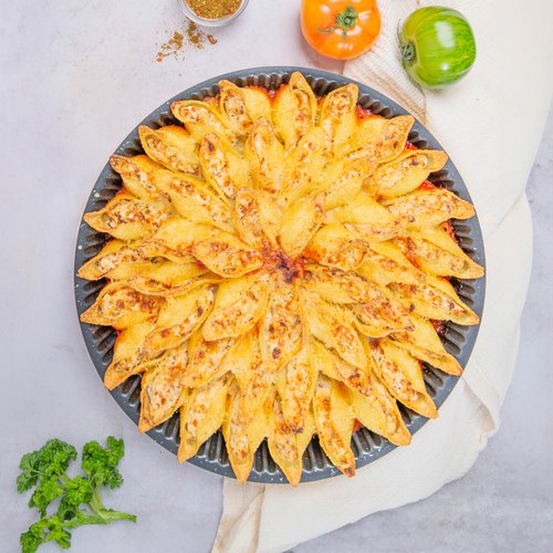 Le gratin de pâtes floral