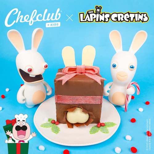 Le gâteau cadeau de Noël des Lapins Crétins, recette pour enfants en vidéo  par Chefclub Kids