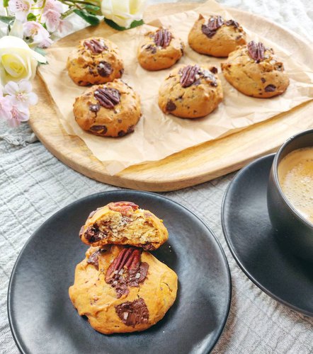 Cookies healthy noix de pécan et chocolat