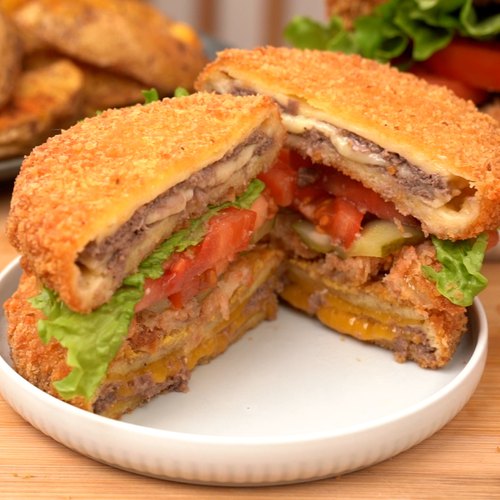 deep fried cheeseburger