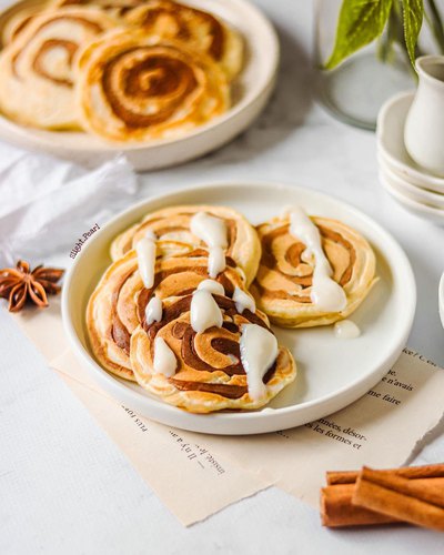 Cinnamon roll façon pancakes