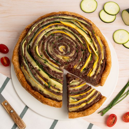 La tarte courgettes roulée au barbecue