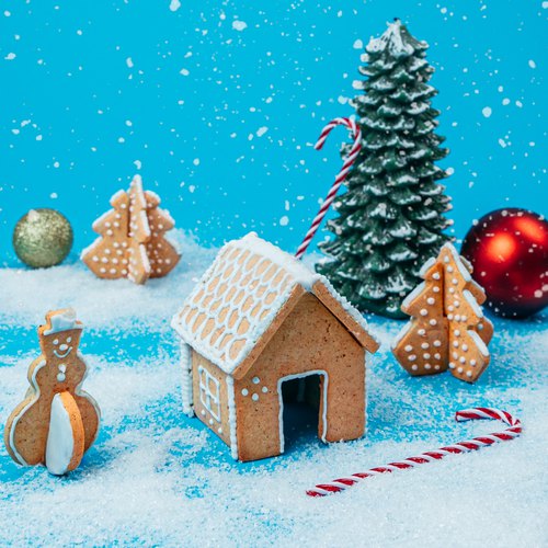 12 Omini Di Pan Di Zenzero Artificiali Logbuch-Verlag | Decorazione Tavolo Natale 3,5cm Con Adesivo | Fai Da Te