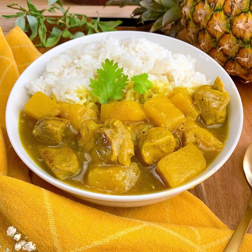 Sauté de porc à l'ananas et curry