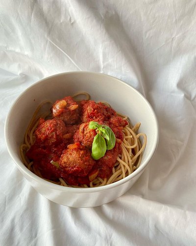 Spaghetti boulette vegan – aime & mange
