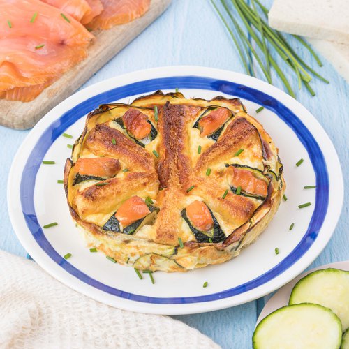 Salmon & Zucchini Quiche