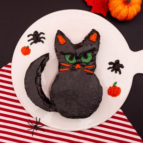 Gâteau Chat noir d’Halloween