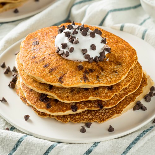 Fluffy Chocolate Chip Pancakes