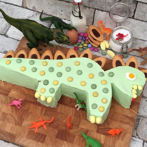 The Bake More: Party Dino Cake - So Cute and Easy to make