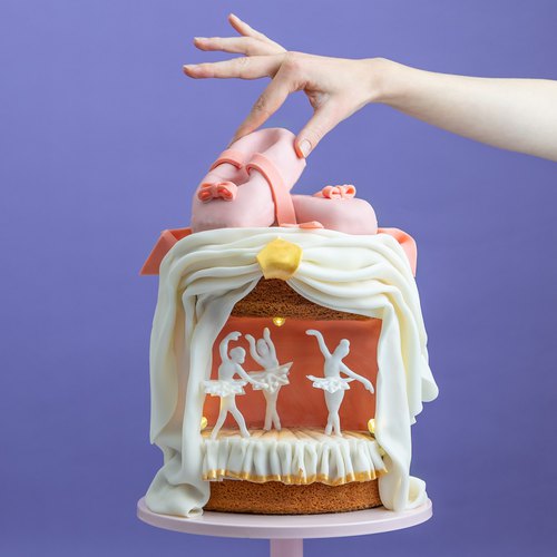 Ballerina's Whirl Cake