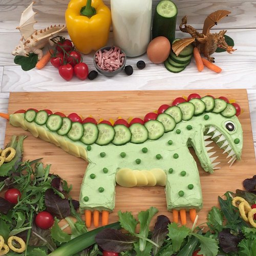 Cake salé dinosaure