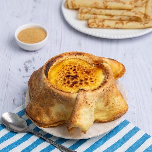 Crêpe fondante et brûlée