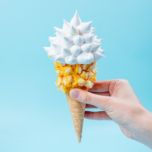 Lemon Meringue Cone