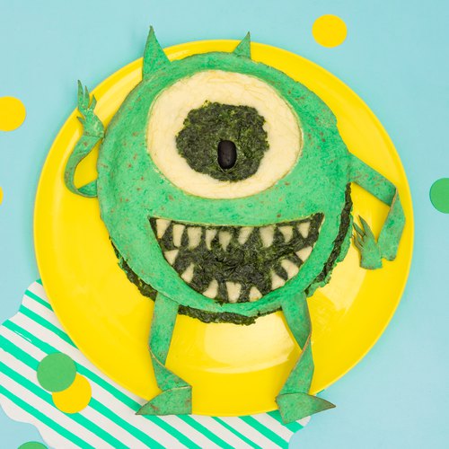 Mike Wazowski Spinach Tortilla