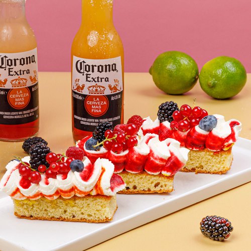 Corona Sunrise & Fruit Cake