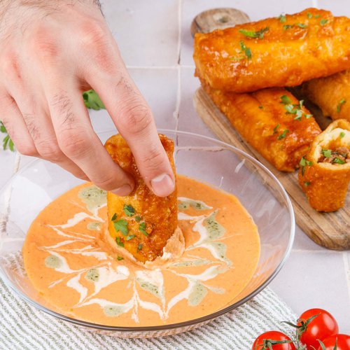 Tomato Soup & Loaded Potato Sticks