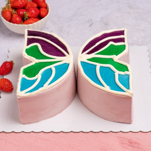 Butterfly Berries & Jello Cake