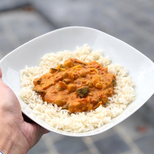Curry de pois chiche avec du riz