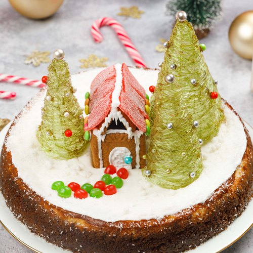 Mini Loaf Pan with Towel Set - Holiday Trees