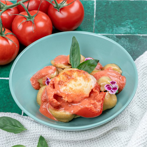 Les raviolis aux tomates coulantes