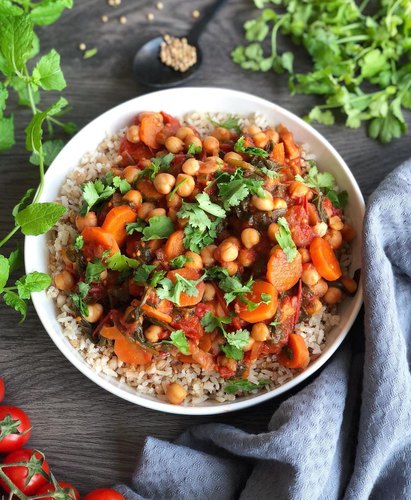 Quinoa stew aux carrottes et pois chiches