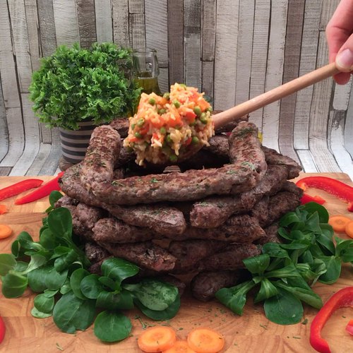 Homemade Sausage Tower