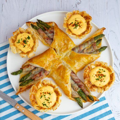La tarte feuilletée aux asperges