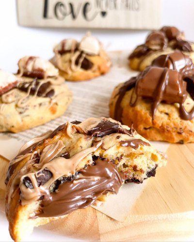 Cookies au cœur coulant de chocolat