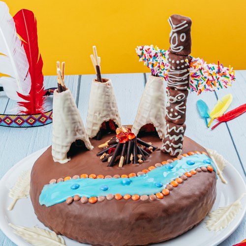 American Indian Theme Birthday Cake - CakeCentral.com