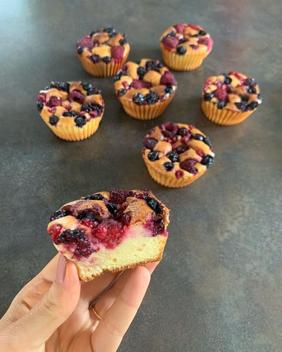 Mini muffins aux fruits rouges