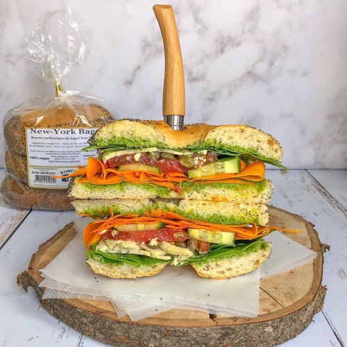 The Best Veggie Everything Bagel Sandwich - This Savory Vegan