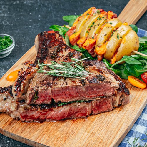 Ribeye Feast & Hasselback Potatoes