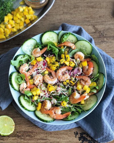 Salade thaï aux crevettes
