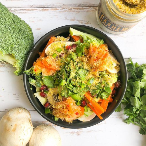 Salade crudivore + kimchi