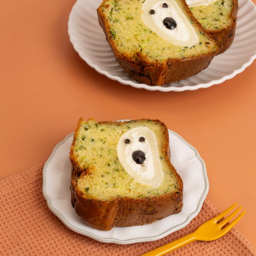 Cake chèvre et courgette d'Halloween