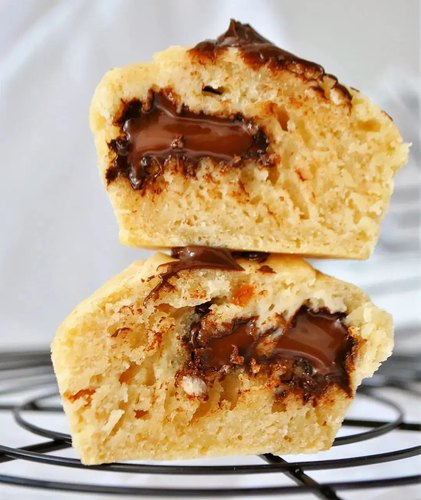 Muffins beurre de cacahuètes cœur coulant chocolat
