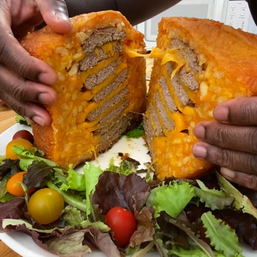 deep fried cheeseburger