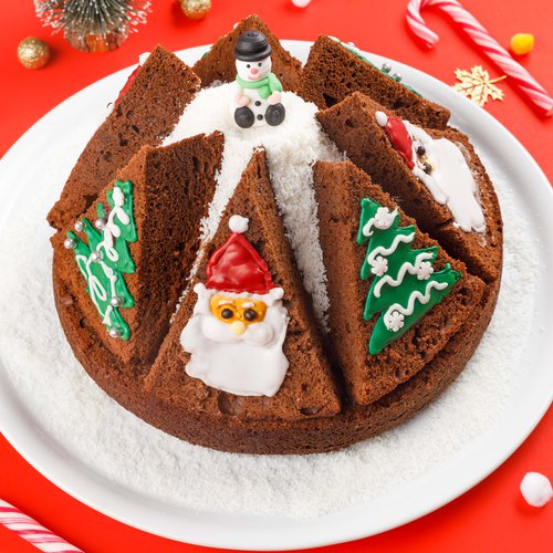 Gâteau au chocolat et noix de coco de Noël