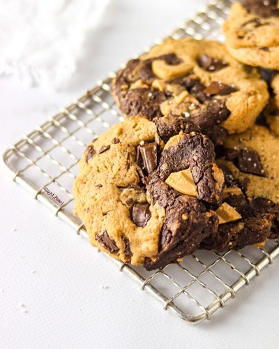 Cookies marbrés au chocolat noir et Dulcey