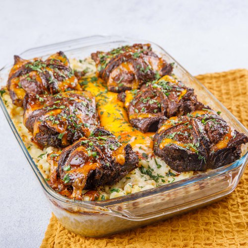 Carne & macarrão com queijo