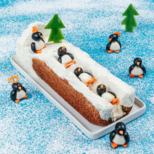 Le cake salé pingouins