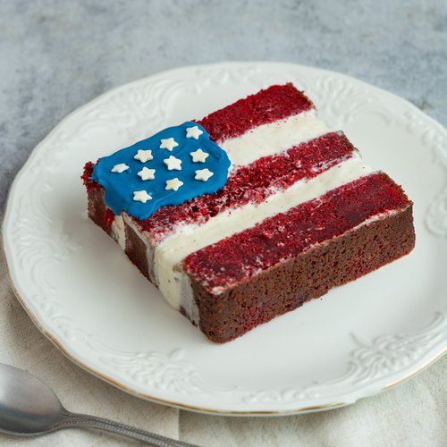 4th of July Ice Cream Flag Cake