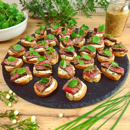 Crostinis fromage & bœuf