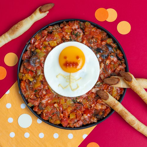 Les œufs à la tomate d'Halloween